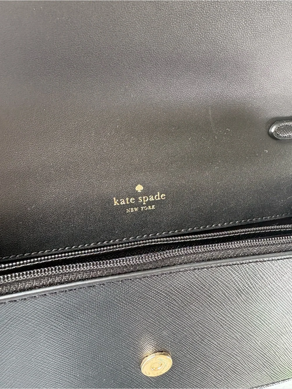 Kate Spade Black Crossbody Chain-Accent Women’s Bag